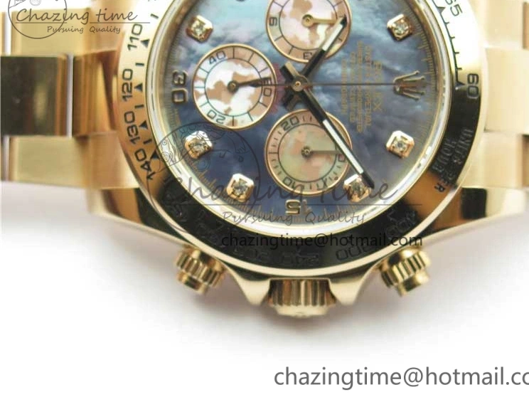 MiroTime 0330 Daytona 116520 RG UBF Best Edition Ice Blue MOP Crystal Markers Dial on RG Bracelet A Classic 2941